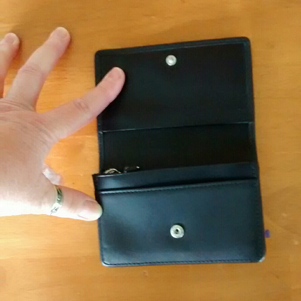 Coach Black Glove Leather Coin Card Case-Never Used - Picture 5 of 5